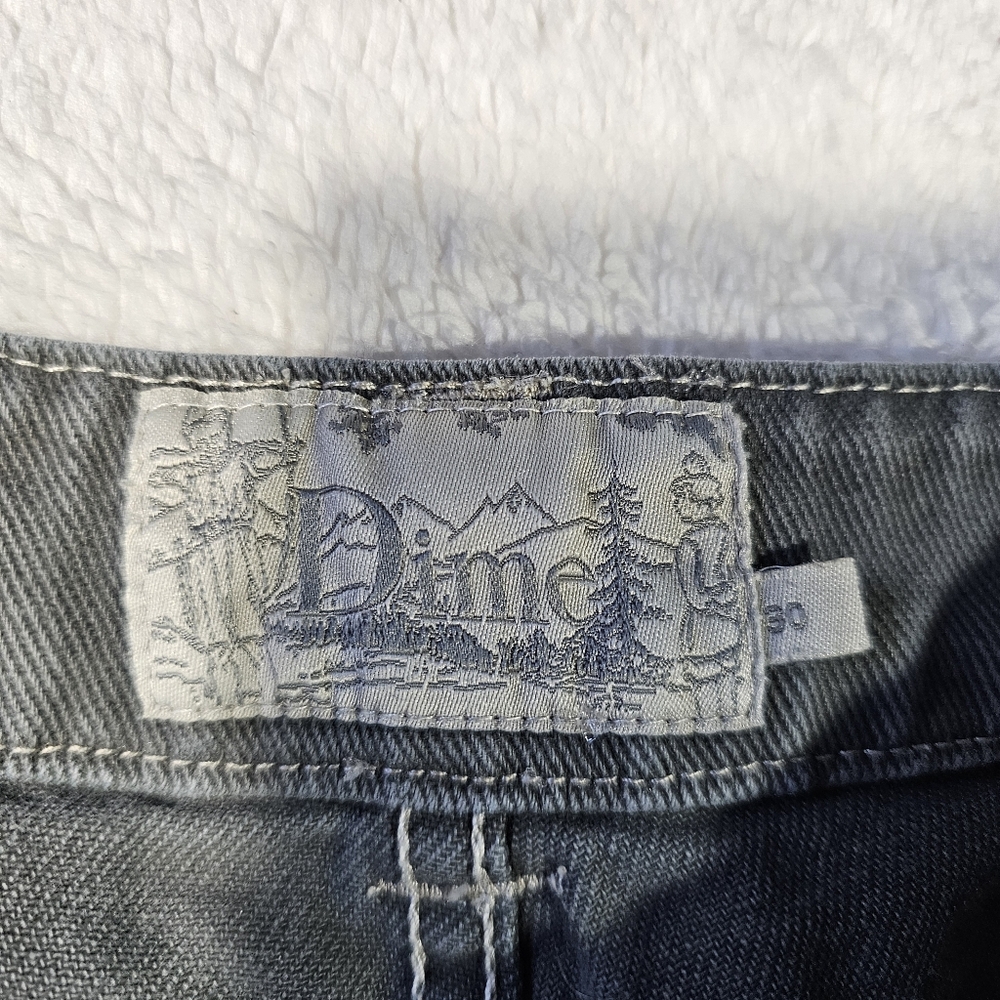 DIME - Baggy Denim Pants Dark Gray Size 30. - Picture 7 of 10